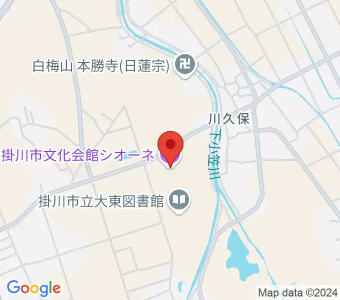 掛川市文化会館シオーネの地図