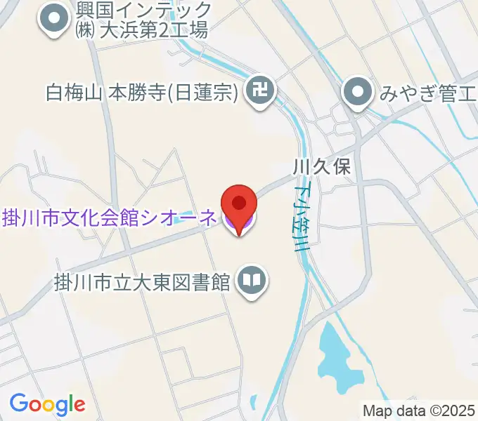 掛川市文化会館シオーネの地図