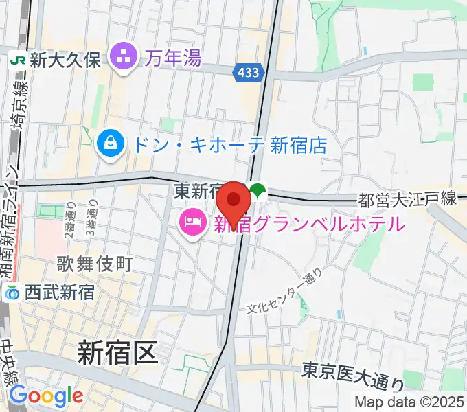 新宿JAMの地図