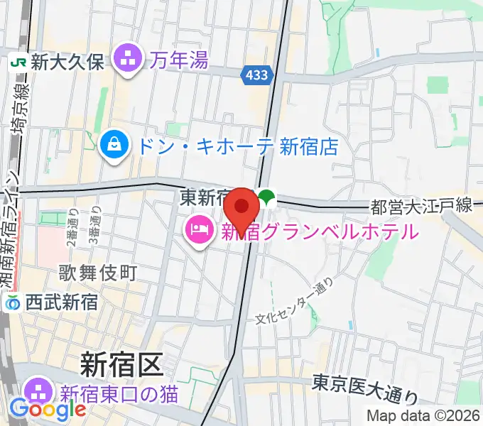 新宿JAMの地図