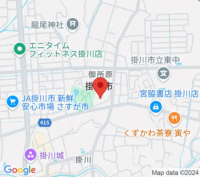 掛川市生涯学習センターの地図