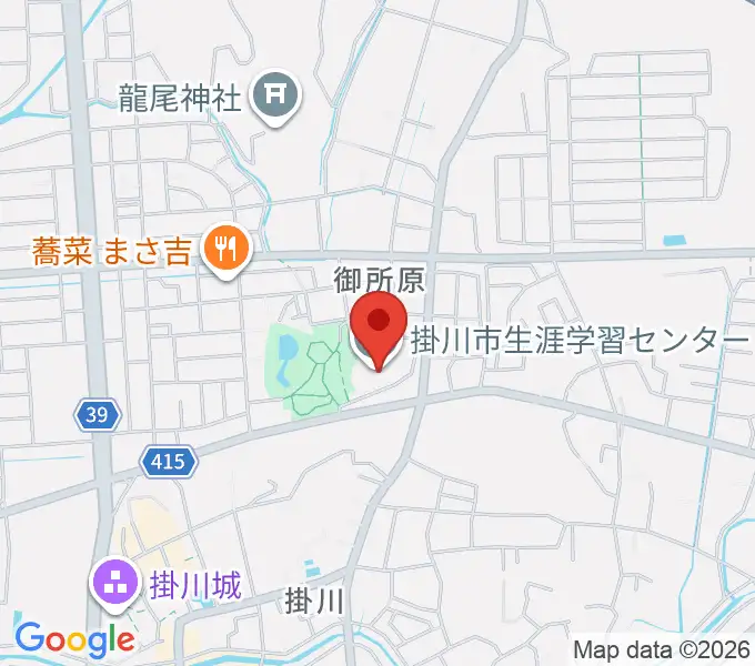 掛川市生涯学習センターの地図