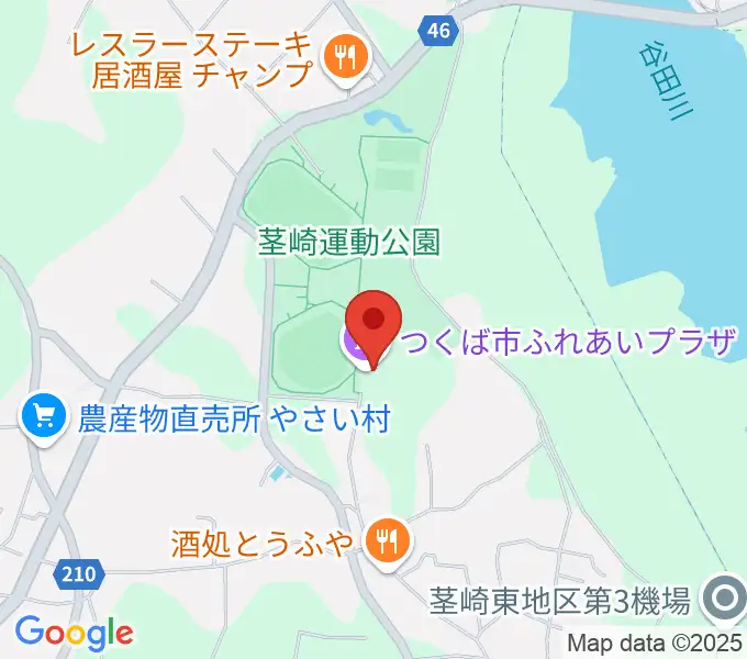 つくば市ふれあいプラザの地図