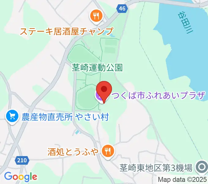 つくば市ふれあいプラザの地図