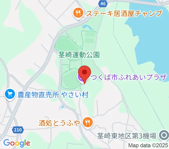 つくば市ふれあいプラザの地図