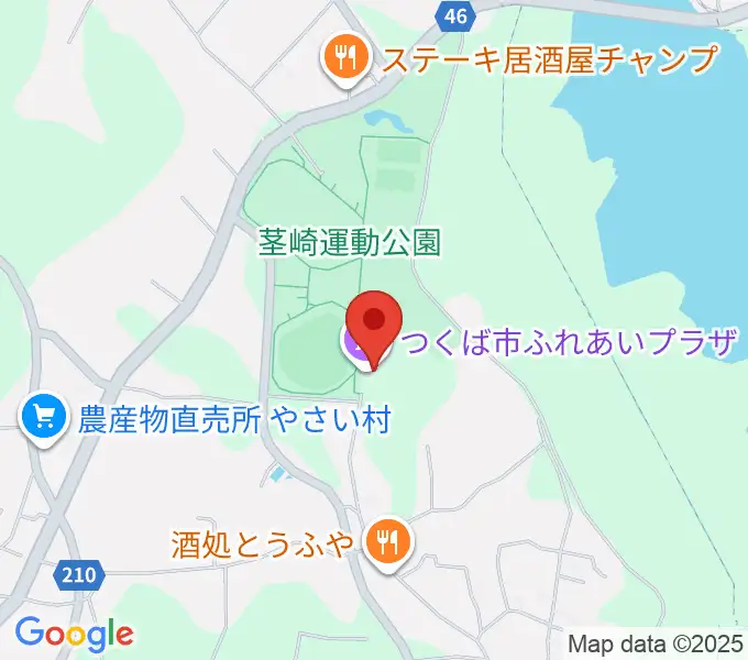 つくば市ふれあいプラザの地図