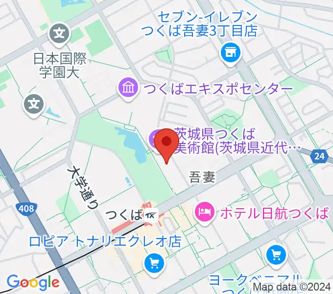 つくば文化会館アルスの地図