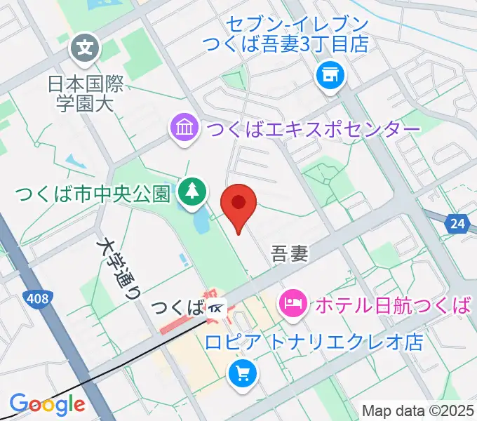 つくば文化会館アルスの地図
