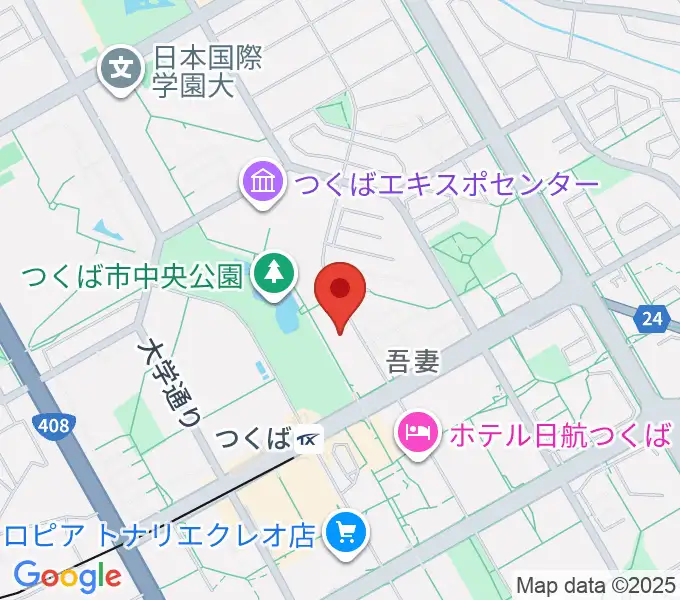 つくば文化会館アルスの地図
