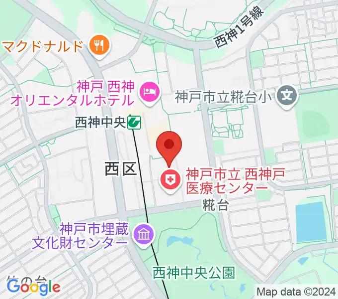 神戸市西区文化センターの地図