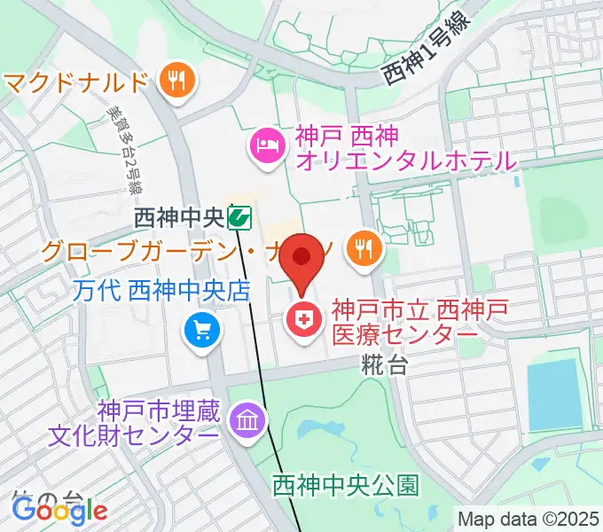 神戸市西区文化センターの地図