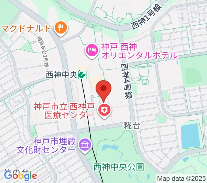 神戸市西区文化センターの地図