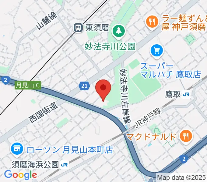 神戸市立須磨区文化センターの地図