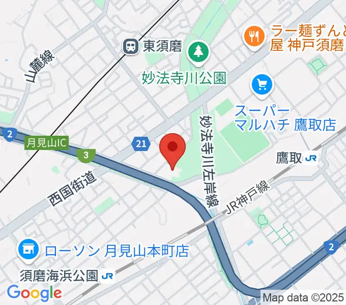 神戸市立須磨区文化センターの地図