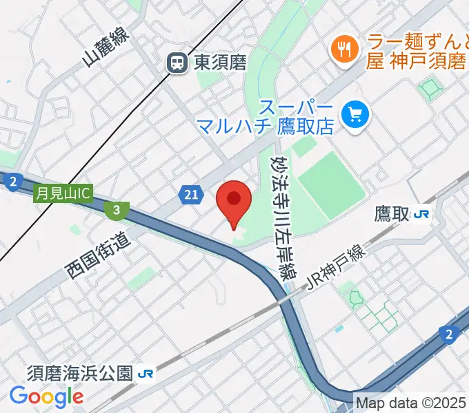 神戸市立須磨区文化センターの地図