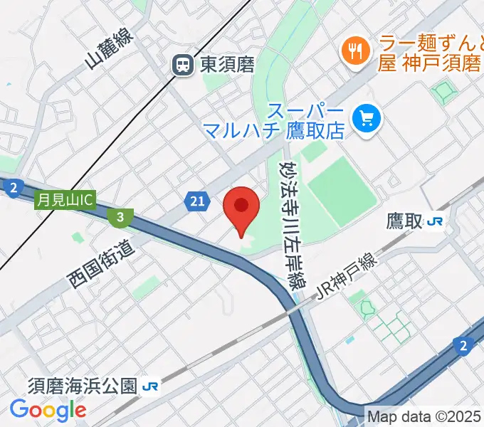 神戸市立須磨区文化センターの地図