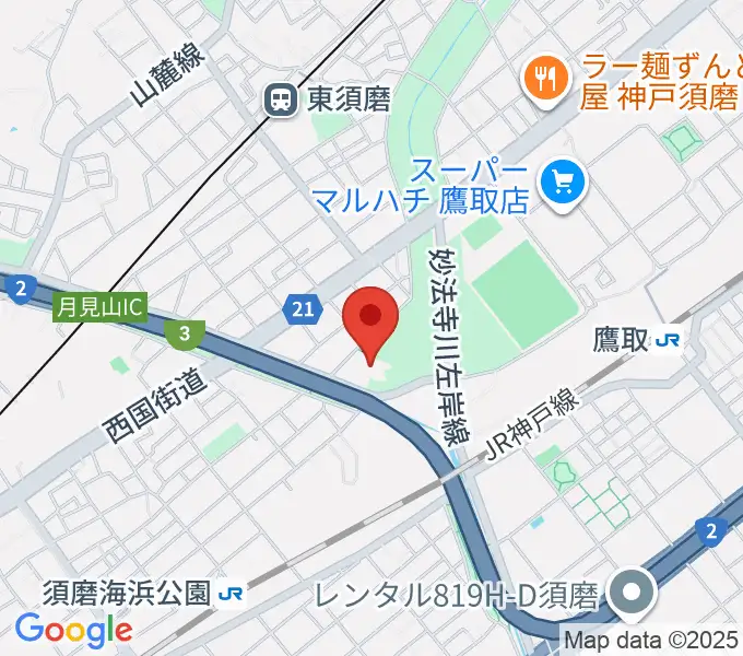 神戸市立須磨区文化センターの地図