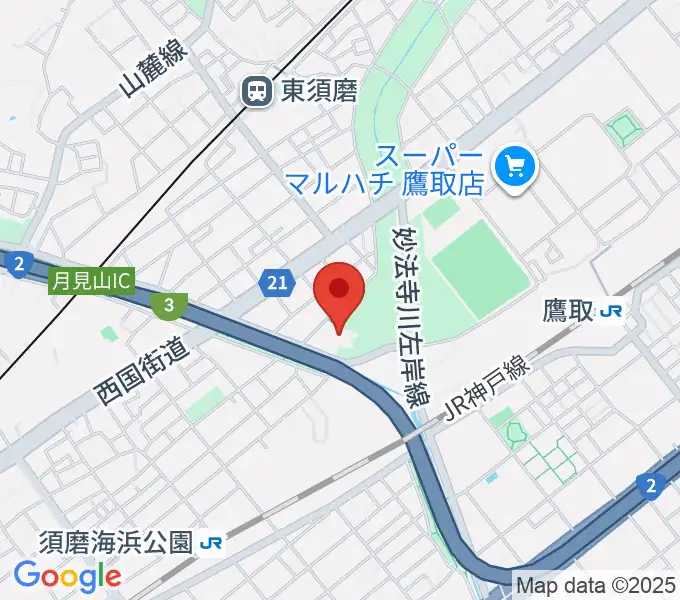 神戸市立須磨区文化センターの地図