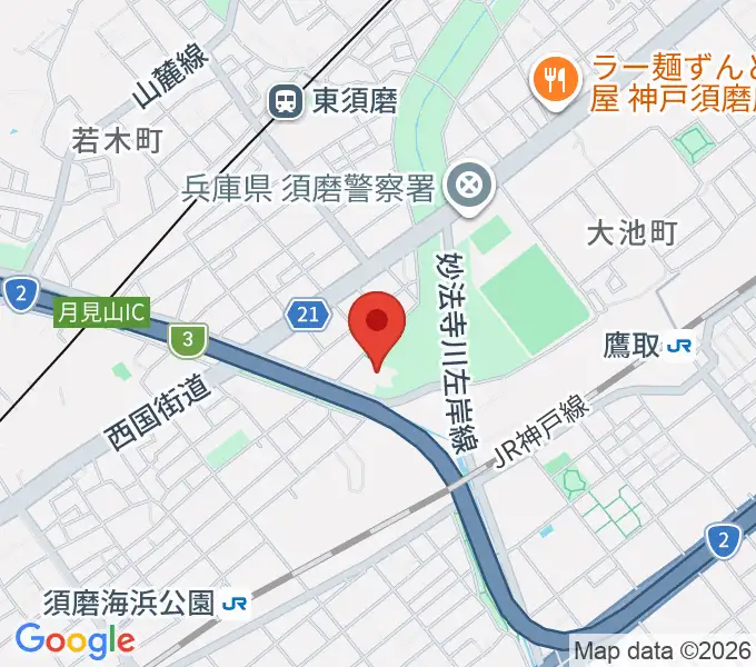 神戸市立須磨区文化センターの地図