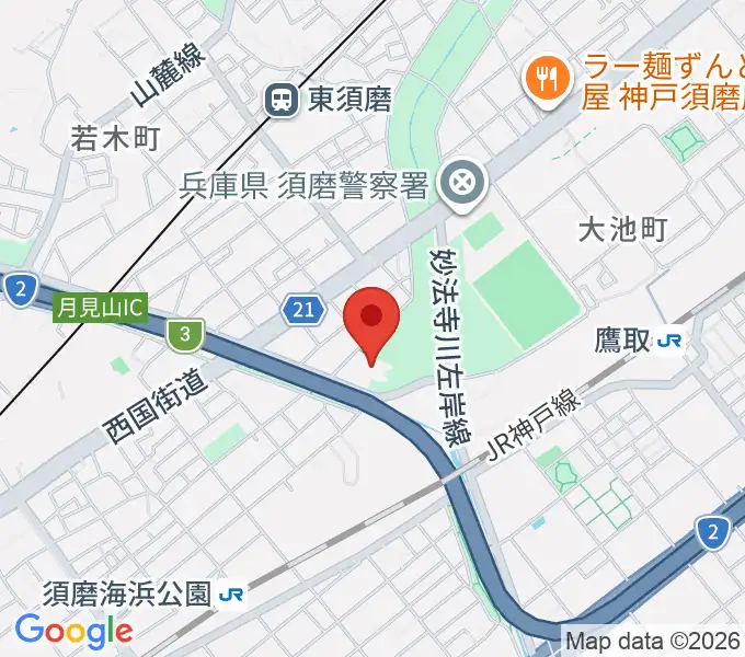 神戸市立須磨区文化センターの地図