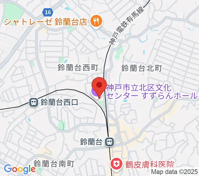 神戸市立北区文化センターの地図