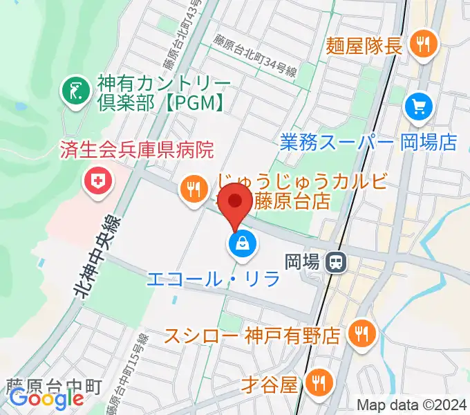 北神区文化センター ありまホールの地図