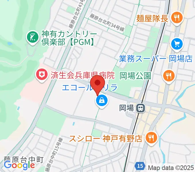 神戸市立北神区文化センターの地図