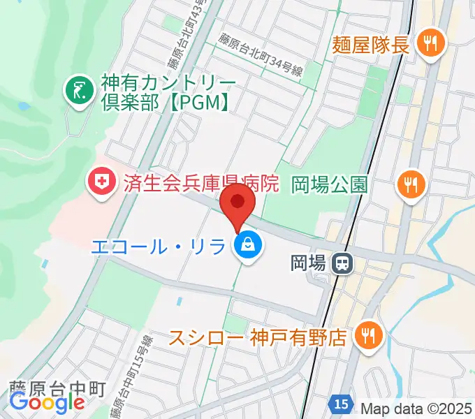神戸市立北神区文化センターの地図
