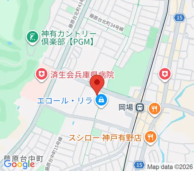 神戸市立北神区文化センターの地図