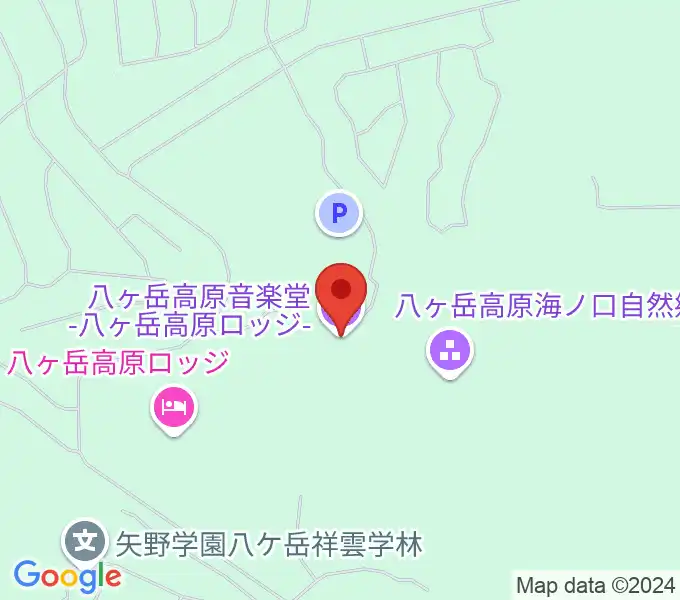 八ヶ岳高原音楽堂の地図