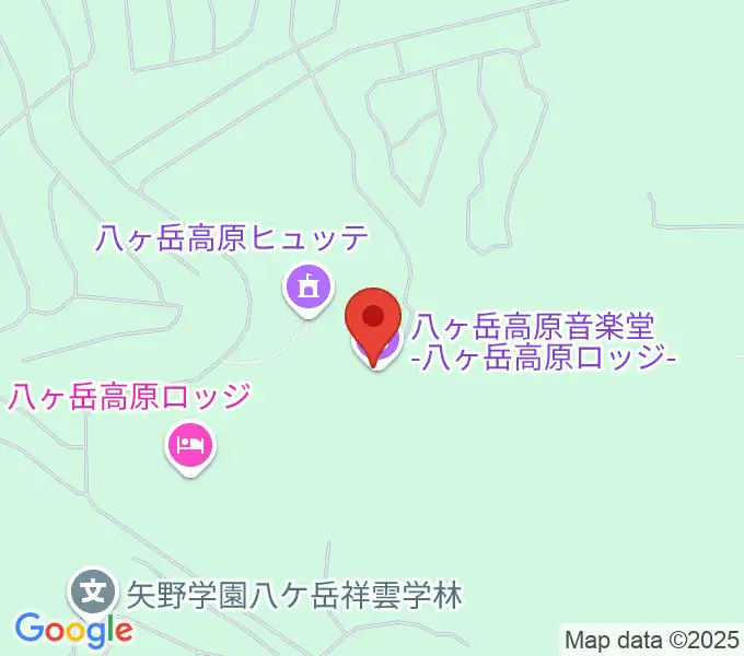 八ヶ岳高原音楽堂の地図