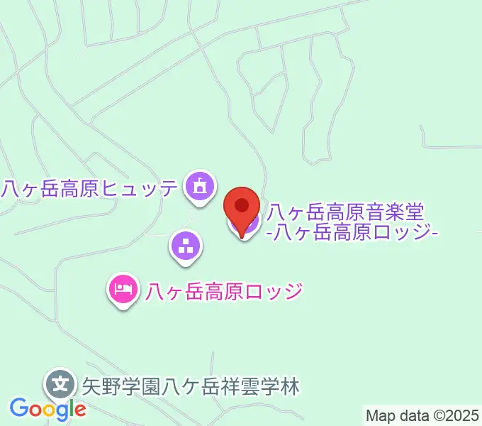 八ヶ岳高原音楽堂の地図