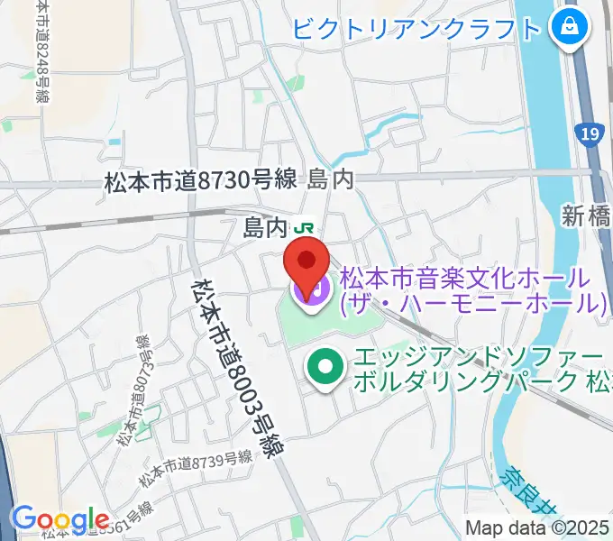 松本市音楽文化ホール ザ・ハーモニーホールの地図