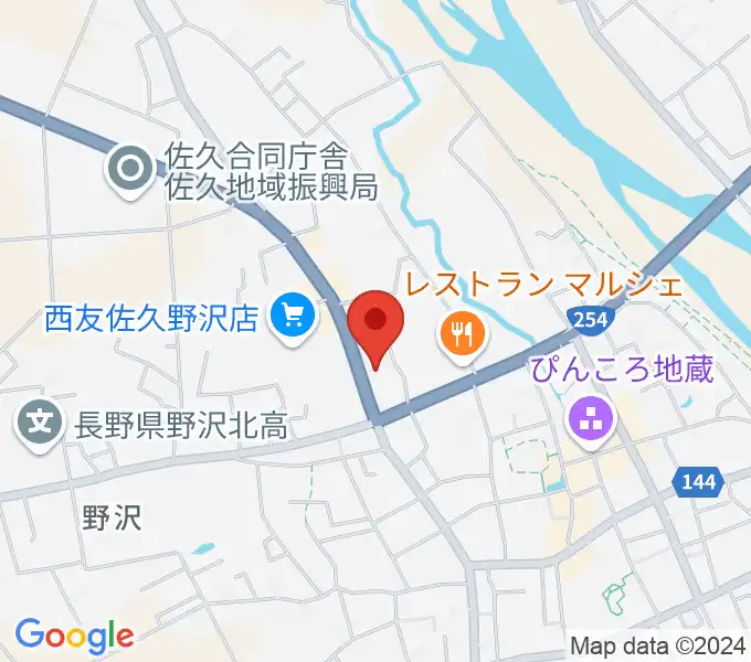 サンピアン佐久店の地図