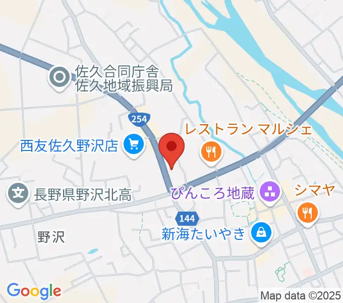サンピアン佐久店の地図