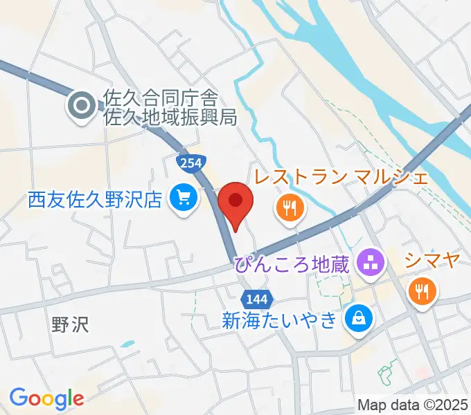 サンピアン佐久店の地図