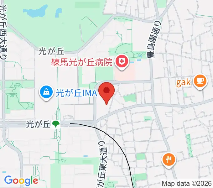 光が丘美術館の地図