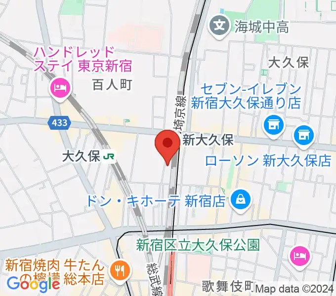 新大久保CLUB Voiceの地図