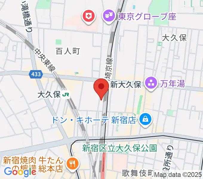 新大久保CLUB Voiceの地図