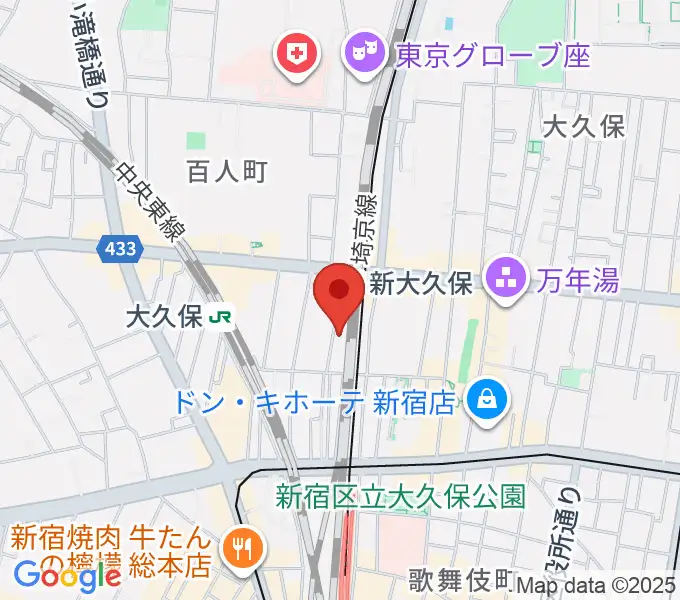 新大久保CLUB Voiceの地図