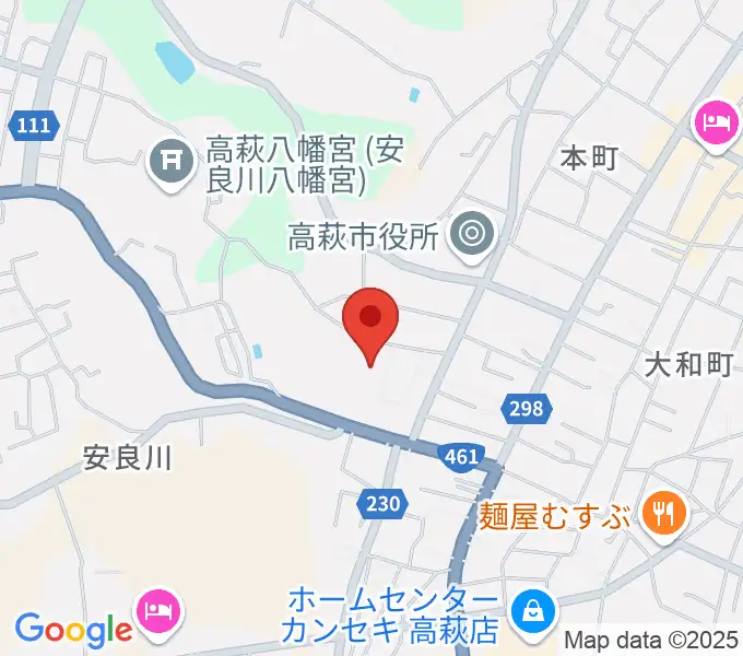 高萩市文化会館の地図