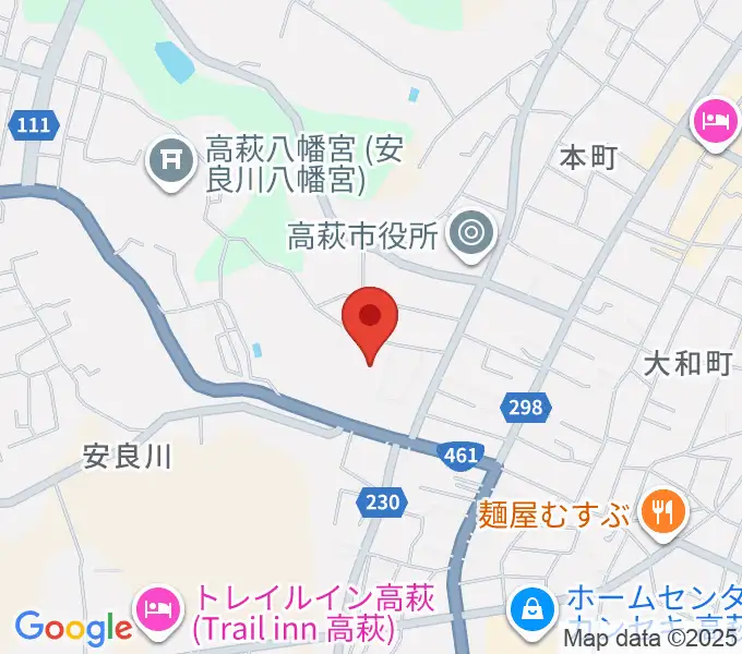 高萩市文化会館の地図