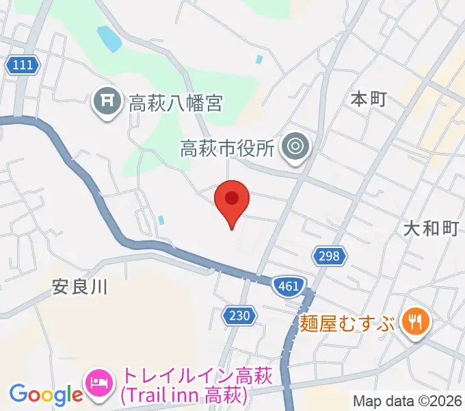 高萩市文化会館の地図