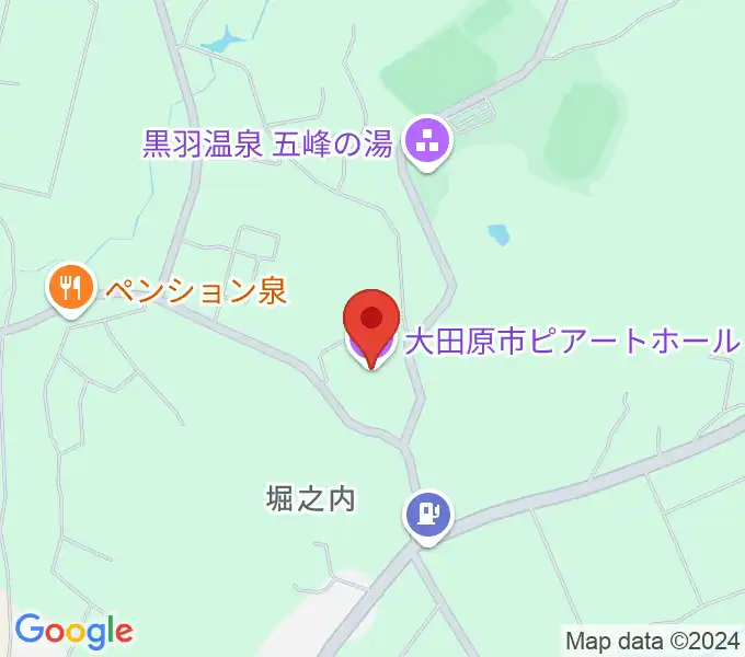 大田原市ピアートホールの地図