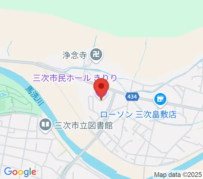 三次市民ホールきりりの地図