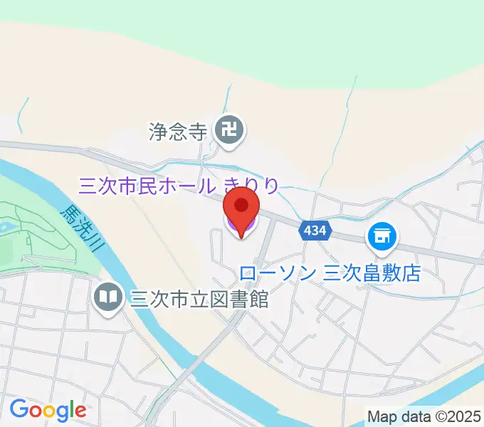 三次市民ホールきりりの地図
