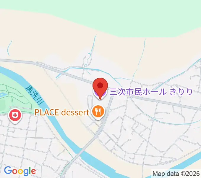 三次市民ホールきりりの地図