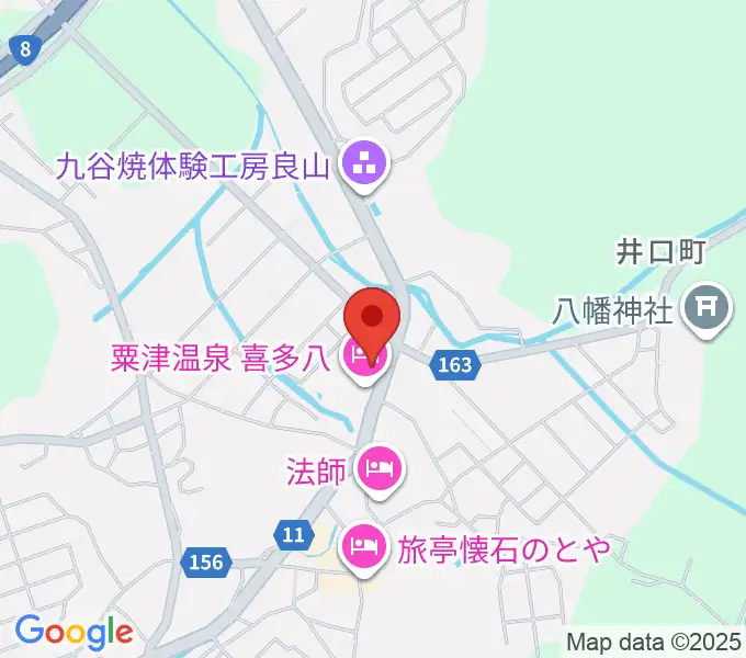 粟津演舞場の地図