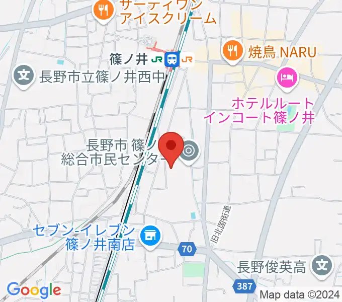 篠ノ井交流センターの地図