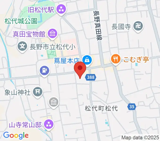 長野市松代文化ホールの地図